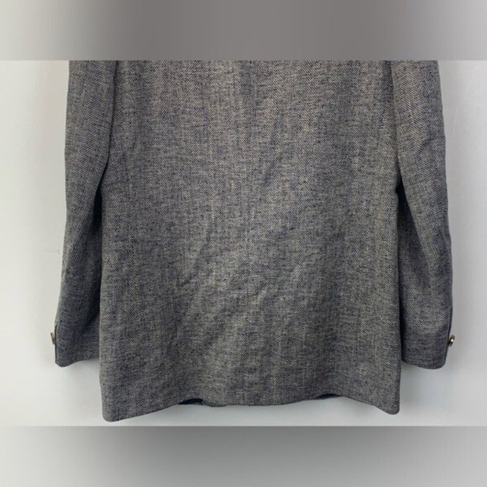 Vintage Walter Pye's LeBaron Clothes Blazer Jacket Dark Blue Herringbone 43L EUC - Picture 6 of 14
